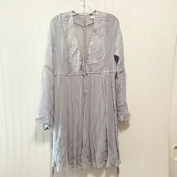 Anthropologie Size M Gray Ghost London Belled Peasant Dress NEW! - Picture 6 of 10